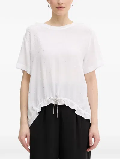Silvian Heach Tibbig Rhinestone-embellished Top In White