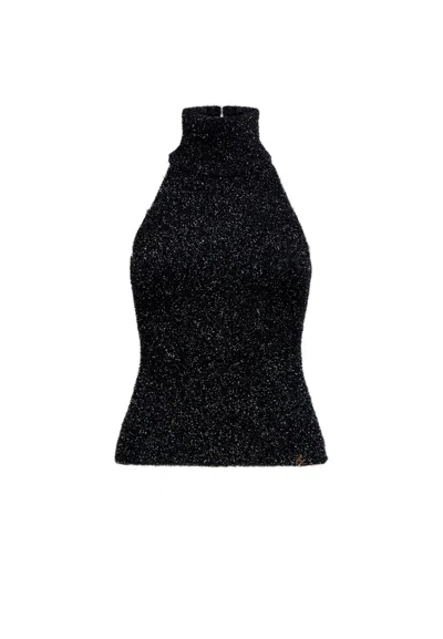 Silvian Heach Top Gkiouzelis In Black