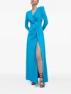 Silvian Heach Twist-front Dress In Blue