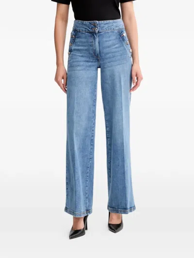 Silvian Heach Wide-leg Jeans In Blue