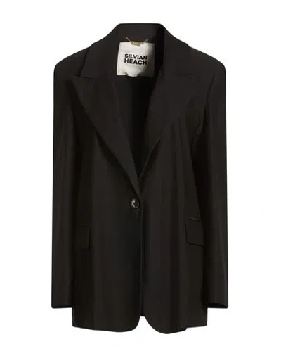 Silvian Heach Woman Blazer Black Size 12 Polyester