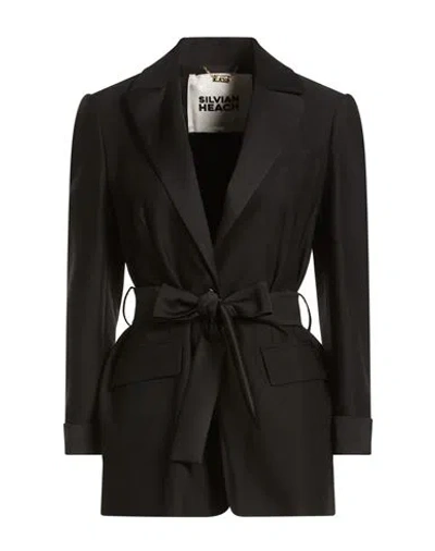 Silvian Heach Woman Blazer Black Size 12 Polyester