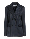 Silvian Heach Woman Blazer Navy Size 4 Polyester, Viscose, Elastane In Navy Blue