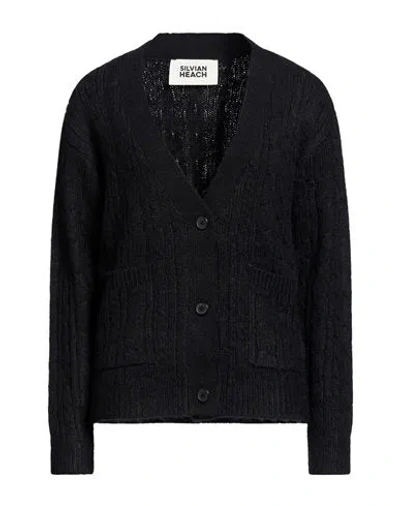 Silvian Heach Woman Cardigan Black Size S Acrylic, Polyester, Nylon, Wool