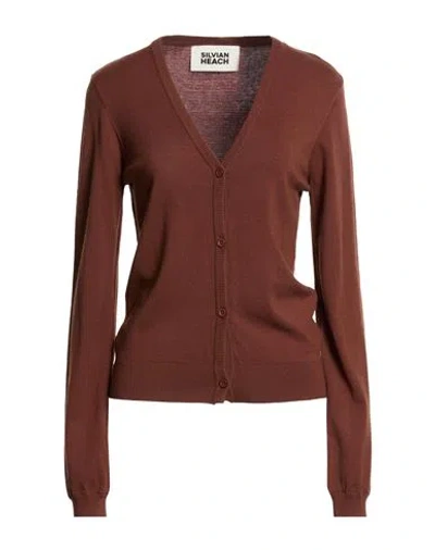 Silvian Heach Woman Cardigan Tan Size S Viscose, Polyester In Brown