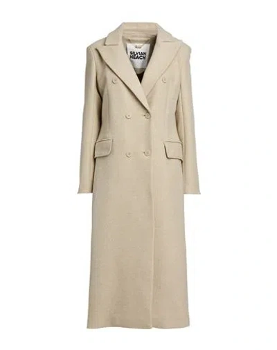 Silvian Heach Woman Coat Cream Size 10 Polyester In Neutral