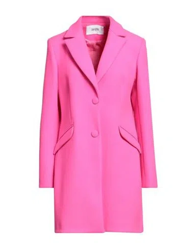 Silvian Heach Woman Coat Fuchsia Size 10 Polyester In Pink