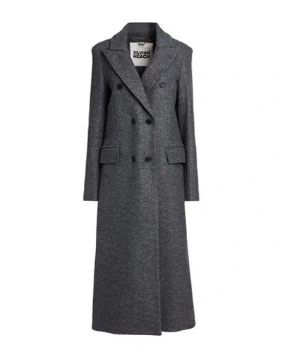 Silvian Heach Woman Coat Grey Size 10 Polyester In Gray