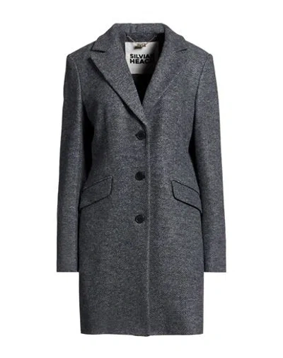 Silvian Heach Woman Coat Grey Size 12 Polyester In Gray