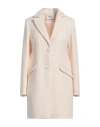 Silvian Heach Woman Coat Light Pink Size 4 Polyester
