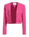 Silvian Heach Woman Jacket Fuchsia Size 4 Polyester, Elastane In Pink