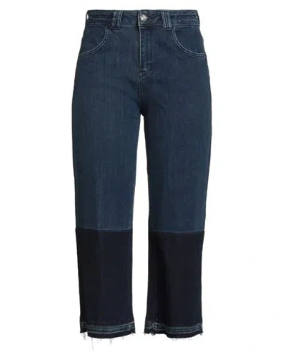 Silvian Heach Woman Jeans Blue Size 28 Cotton, Polyester, Elastane