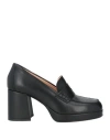 Silvian Heach Woman Loafers Black Size 7 Leather In Black