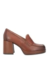 Silvian Heach Woman Loafers Brown Size 7 Leather