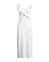 Silvian Heach Woman Midi Dress White Size 6 Polyester In White