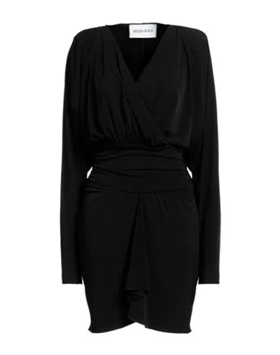 Silvian Heach Woman Mini Dress Black Size 4 Polyester, Elastane