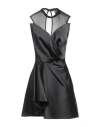 Silvian Heach Woman Mini Dress Black Size 8 Polyester In Black