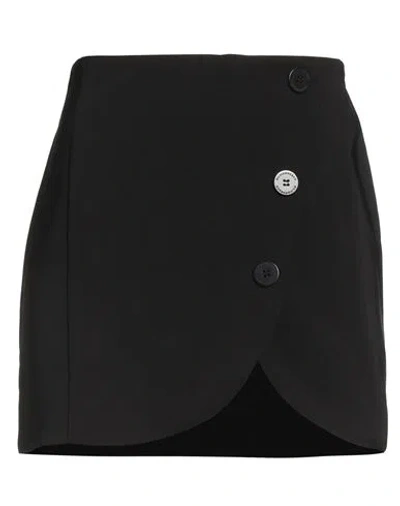 Silvian Heach Woman Mini Skirt Black Size 2 Polyester, Elastane