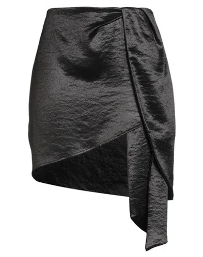Silvian Heach Woman Mini Skirt Black Size 6 Polyester