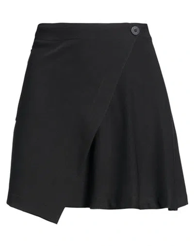 Silvian Heach Woman Mini Skirt Black Size 6 Polyester, Viscose, Elastane