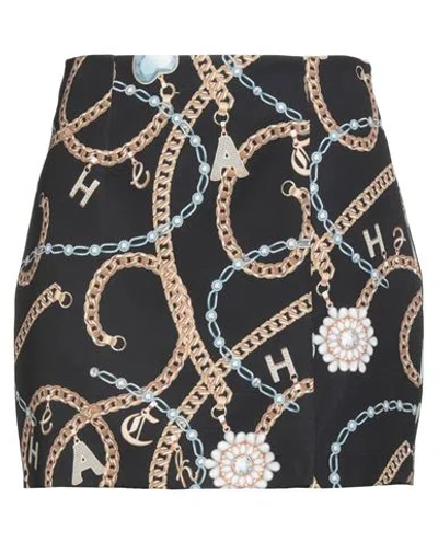 Silvian Heach Woman Mini Skirt Black Size 8 Polyester, Elastane