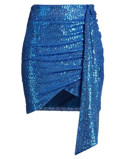 Silvian Heach Woman Mini Skirt Bright Blue Size 2 Polyester
