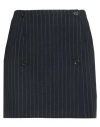 Silvian Heach Woman Mini Skirt Midnight Blue Size 8 Polyester, Viscose, Elastane In Black