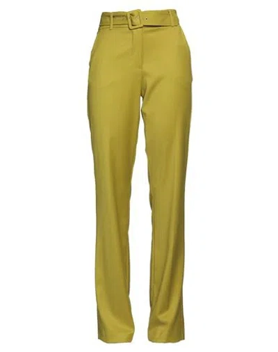 Silvian Heach Woman Pants Lime Green Size 8 Polyester, Viscose, Elastane