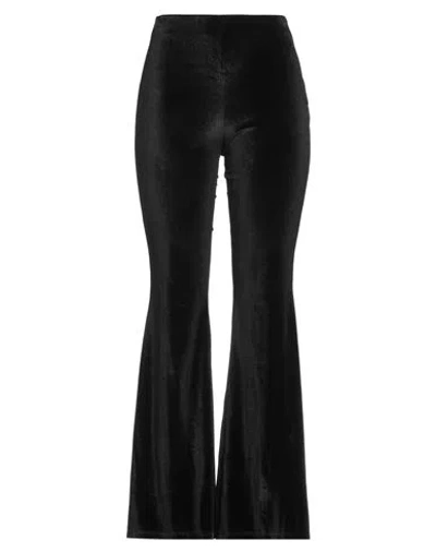 Silvian Heach Woman Pants Black Size 8 Polyester, Elastane