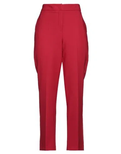 Silvian Heach Woman Pants Red Size 10 Polyester, Elastane