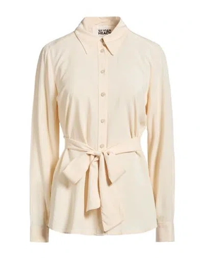 Silvian Heach Woman Shirt Beige Size 12 Viscose In Neutral