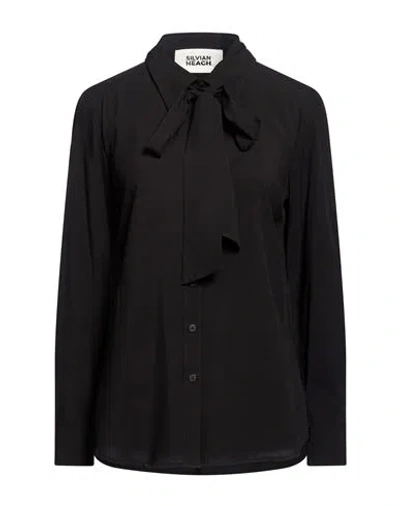 Silvian Heach Woman Shirt Black Size 12 Viscose