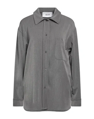 Silvian Heach Woman Shirt Grey Size 4 Polyester, Viscose, Elastane