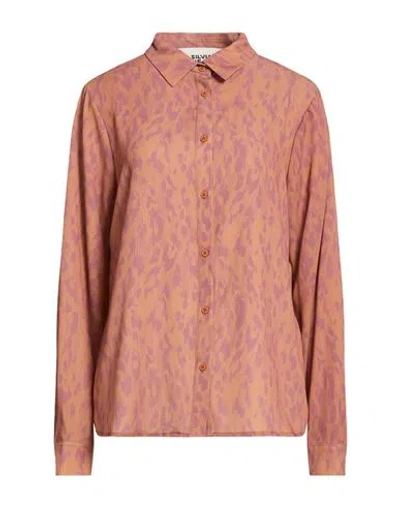 Silvian Heach Woman Shirt Orange Size 12 Polyester In Multi