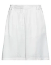 Silvian Heach Woman Shorts & Bermuda Shorts Ivory Size 6 Viscose In White