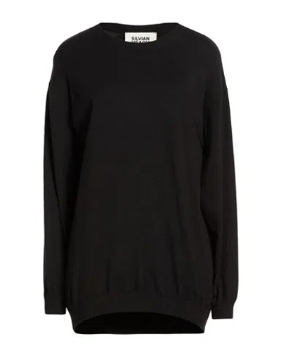 Silvian Heach Woman Sweater Black Size L Viscose, Polyester, Nylon