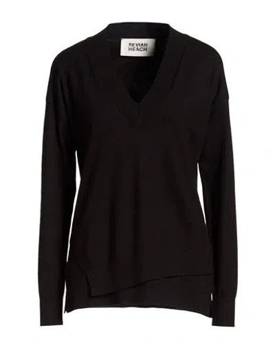 Silvian Heach Woman Sweater Black Size M Viscose, Polyester, Nylon