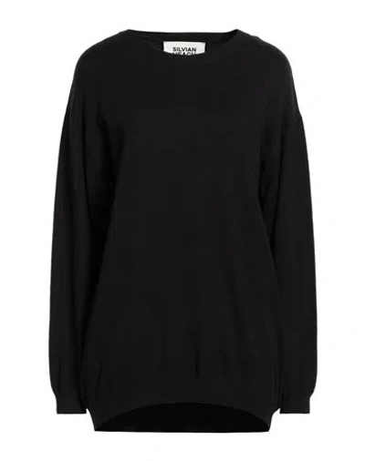 Silvian Heach Woman Sweater Black Size S Viscose, Polyester, Nylon