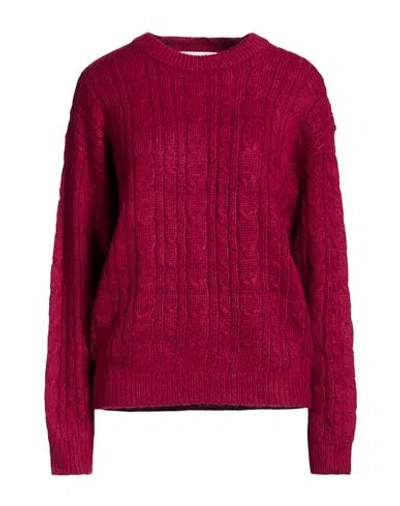 Silvian Heach Woman Sweater Garnet Size M Acrylic, Polyester, Nylon, Wool In Burgundy