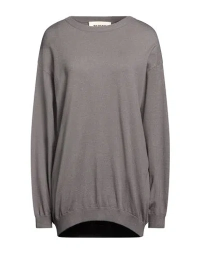 Silvian Heach Woman Sweater Grey Size L Viscose, Polyester, Nylon In Gray
