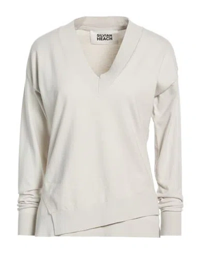 Silvian Heach Woman Sweater Light Grey Size L Viscose, Polyester, Nylon In Gray