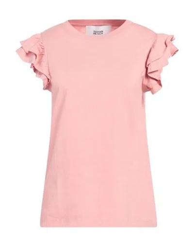 Silvian Heach Woman T-shirt Pink Size M Cotton