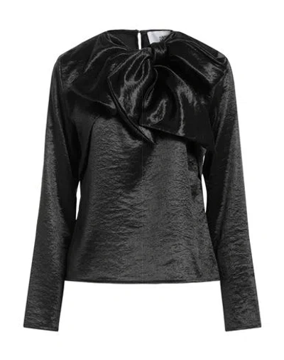 Silvian Heach Woman Top Black Size 6 Polyester