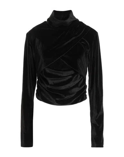 Silvian Heach Woman Top Black Size 8 Polyester, Elastane