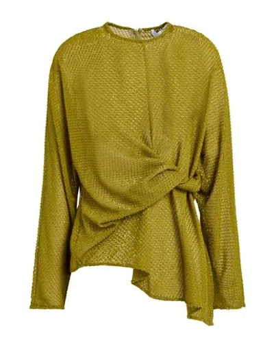 Silvian Heach Woman Top Military Green Size 6 Polyester