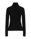 Silvian Heach Woman Turtleneck Black Size M Nylon, Viscose