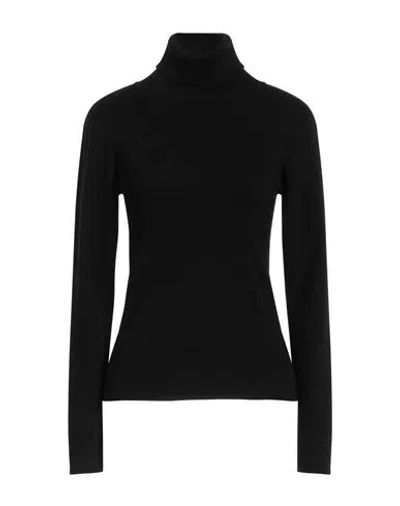 Silvian Heach Woman Turtleneck Black Size M Nylon, Viscose In Black
