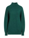 Silvian Heach Woman Turtleneck Green Size Xs Polyester, Elastane, Acrylic In Green