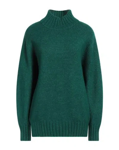 Silvian Heach Woman Turtleneck Green Size Xs Polyester, Elastane, Acrylic