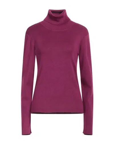 Silvian Heach Woman Turtleneck Magenta Size M Nylon, Viscose